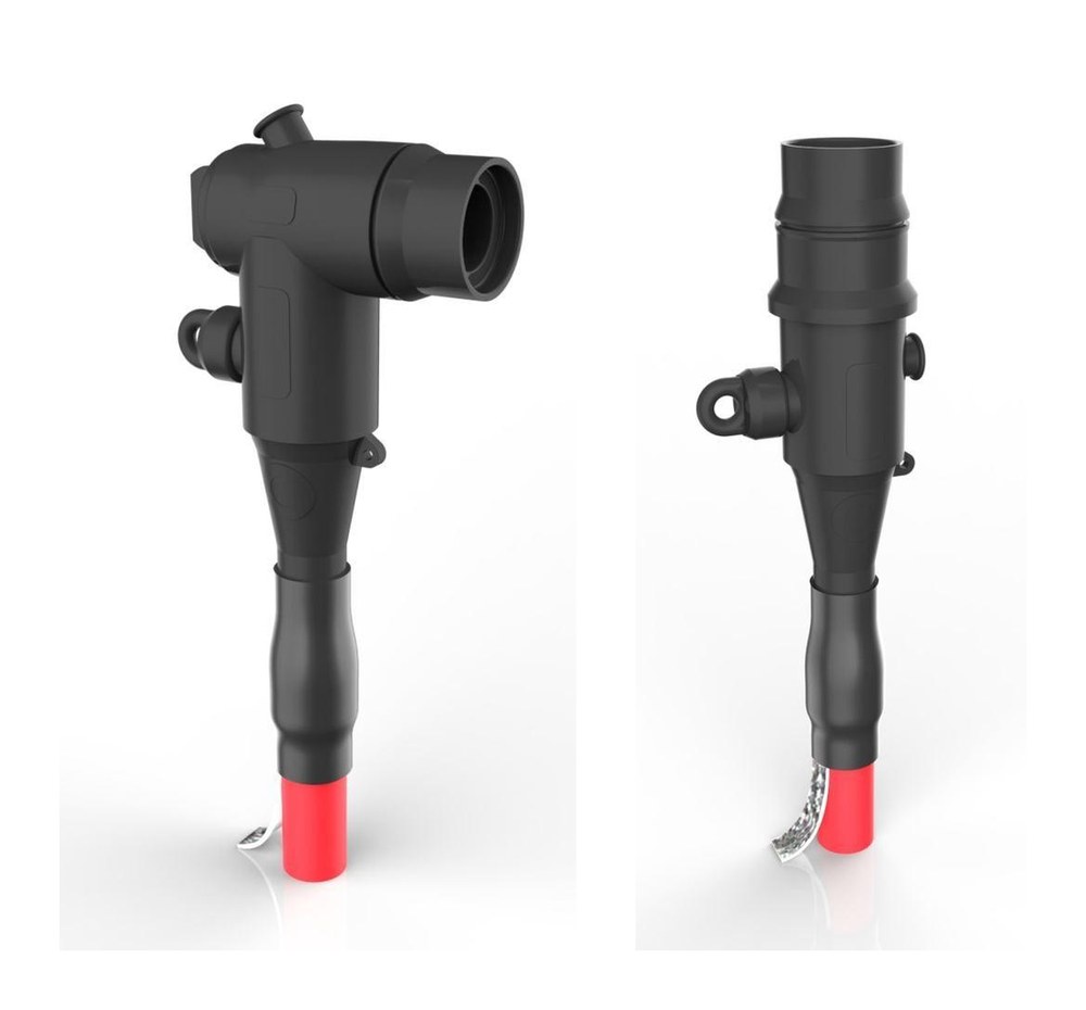 Conector separable acodado DE250 y conector recto DS250 de 250 A para pasatapas tipo A